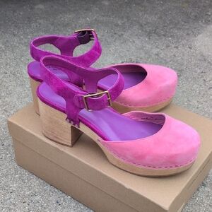 Charlotte Stone Maud Clogs In flamingo/Azalea Size 10